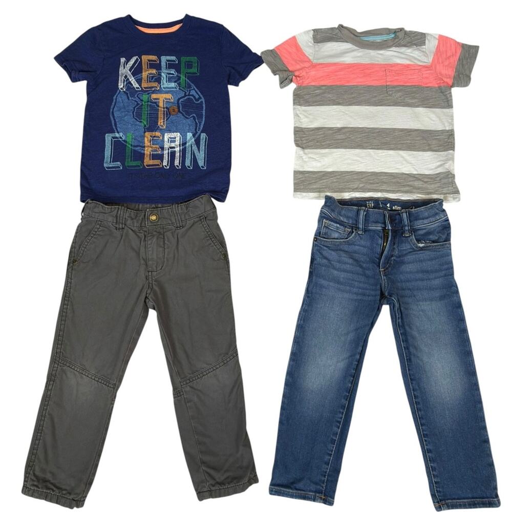 Boys Clothing Bundle 2 Outfits GAP Carter’s Cat & Jack Size 4T